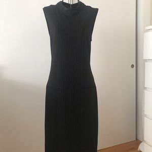 Tailored Suit striped black and white career dress